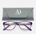 Hard Candy HC25 Purcr Purple Womens Square Full Rim Eyeglasses 53-14-135 B:36 New. Price: $23.99.