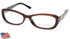 New Bvlgari 4056-B-A 879 Havana On Black Eyeglasses Frame 52-16-135 B29MM Italy. Price: $164.99.