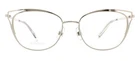 Swarovski SK5260 Shiny Silver 016 Metal Cat Eyeglasses Frame 52-18-140 New. Price: $100.00.