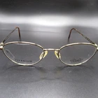 Luxottica Titanium-p Eyeglass Frames Goldtone Oval Nickel Free 52-18-135 Italy New. Price: $25.64.
