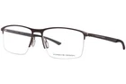 Porsche P8752-B Eyeglasses Men's Brown/black Semi Rim Rectangle Shape 55MM New. Price: $499.95.