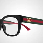 New Gucci Eyeglasses Black 51MM Rectangular Cat Green Red GG02780N. Price: $345.99.