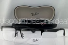 Ray-ban Square Half Frame Eyeglasses Matte Black Clear Lens RB6335 2503 56/54MM New. Price: $89.99.