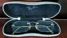 Ray-ban Titanium RB8502 1000 Eyeglasses Rimless Frames Only 50-17-135 Italy Pre-owned. Price: $49.95.