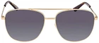 Gucci GG0410 003 Gold/blk/grey Square Xlarge Shape 61MM Sunglasses-- Unisex New. Price: $179.00.
