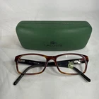 Lacoste L2688 145 Tortoise Shell Rectangle Men Eyeglasses Frame With Case Pre-owned. Price: $24.99.
