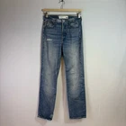 Rag & Bone Blue Slightly Distressed Straight Leg Jeans Size 24 A0010 Pre-owned. Price: $42.00.