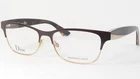 Christian Dior CD3782 Mjj Brown Gold / Ivory Black Havana Eyeglasses 54-16-145 New. Price: $76.00.