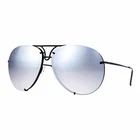 Oversized Round Pilot Sunglasses Metal Rims Black, Silver Mirror Lens New. Price: $23.56.