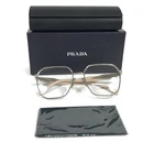 Prada Eyeglasses Frames VPR56Z 1BC-1O1 Silver Nude Cat Full Rim 55-18-140 New. Price: $191.99.