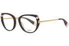 Furla VFU500V 0700 Eyeglasses Women's Black Full Rim Cat-eye Optical Frame 51MM New. Price: $159.95.
