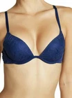 Dkny Signature Bra Size 36DD Blue Lace Underwired Push Up Plunge DK1023 New. Price: $27.11.