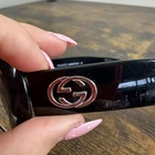 Gucci Sunglasses Gg 2400/N/S 807 Womens Black Oval Gray 54-22 140 Italy Plastic Pre-owned. Price: $149.99.