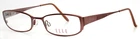 Elle EL18763 Brown Womens Rectangle Full Rim Eyeglasses 49-18-135 B:25 New. Price: $24.99.