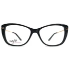 Cafe Boutique Eyeglasses Frames CB1049 C3 Black Gold Cat Full Rim 53-15-135 New. Price: $39.99.