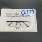 Ray Ban Eyeglasses Italy RB6039 2511 52-19-135 Brown Metal Half Rimless G179 Pre-owned. Price: $32.34.