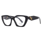 Prada 09YV 54/18/140MM Women's Cat Eyeglasses Frame - Black New. Price: $189.40.