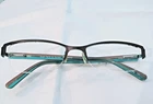 Scott Harris Europa Eyeglasses Frame Only Brown Teal Rectangular Half Rim 208 01 Pre-owned. Price: $25.99.