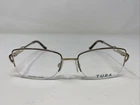 Tura R706 Brn 50-17-135 B:36 Brown/gold Half Rim Eyeglasses Frame 115M New. Price: $52.00.