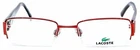 New Lacoste LA12218 Red Semi Rimless Authentic Eyeglasses Womens Rx 50-19-135. Price: $39.92.