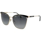 Carolina Herrera SHE151 Womens Metal Sunglass 0301 Black Gold 59-15 Gray Grad New. Price: $116.97.