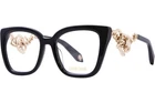 Roberto Cavalli VRC051M 0700 Eyeglasses Frame Women's Shiny Black Full Rim 52MM New. Price: $469.95.
