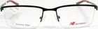 New Balance Nb 506-1 Black / Red Semi-rimless Eyeglasses Frame 56-19-140. Price: $22.79.