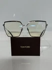 Tom Ford Tf 5946B 016 Silver Woman Metal Blue Block Eyeglasses 57MM New. Price: $250.00.