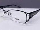 Vogue Eyeglasses Frames Woman Black Half Rim Rhinestone Rectangular 3705 New. Price: $64.04.
