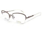 Tura Brilliance Eyeglasses Frames TE264 Lbr Light Brown With Swarovski 51-17-135 New. Price: $199.99.