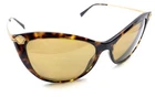 Versace Mod 4345-B 108/13 Brown Gold Cat Eyeglasses Frames 57-17 140 Italy Pre-owned. Price: $69.99.