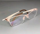 Ovvo Optics 3739 Dusty Rose/ Beige Half Rim Titanium Eyeglass Frame 56/16/140 New. Price: $219.95.