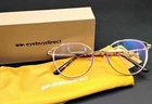 Eyebuydirect Trance 52-17-140 C3 Eyeglasses Cat Full Rim Metal Nib Lg New. Price: $20.00.