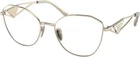 Prada 52ZV Zvn 1O1 Eyeglasses 53MM Pale Gold / Clear Demo Lens New. Price: $259.95.