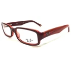 Ray-ban Eyeglasses Frames RB5179 2424 Burgundy Red Clear Horn 51-16-135 New. Price: $77.99.