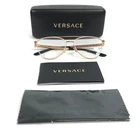 Versace Eyeglasses Frames MOD.1296 1515 Shiny Pink Rose Gold Wire Rim 55-15-140 New. Price: $159.99.