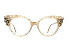 Zenni Black Beige Crystal Clear Cat Eye Glasses 113833 50 16 140 Pre-owned. Price: $44.00.