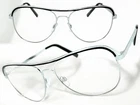 Classic Vintage Retro Hip Hop Style Clear Lens Eye Glasses Silver Metal Frame New. Price: $13.01.
