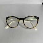 Prada Eyeglasses Frames Only, Vpr 07V 321-1O1, 51-20-145, White/brown, Italy Pre-owned. Price: $49.95.