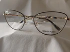 Calvin Klein CK20305G Cat Eyeglass Frames Brown Gold 53-18-140 Women Nwt New. Price: $46.99.