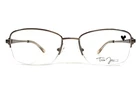 Tres Jolie By Marchon Eyeglasses Frame 173 220 Gold Rectangle Half Rim 51-17-135 New. Price: $57.59.