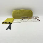 Gucci Metal Front Square Butterfly Eyeglasses GG1880O Gold/burgundy Pre-owned. Price: $209.99.