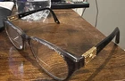 Versace Rx-able Eyeglasses 3170-B 5002 Grey & Black Frames With Crystals Pre-owned. Price: $50.00.