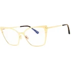 Tom Ford Women's Eyeglasses Shiny Deep Gold Metal Butterfly Frame FT6051-B 56030 New. Price: $136.99.