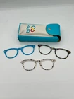 Pair Eyewear Kids Eyeglasses Toppers Blue Glitter, Puppy Print And Bat Pre-owned. Price: $35.00.