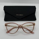 Dolce & Gabbana DG5042 3148 Eyeglasses Frame 52-17-140 Transparent Pink Cat New. Price: $149.00.