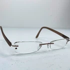 Silhouette 7608 6055 Eyeglasses Frame Only 17-140 Brown 17MM Bridge Pre-owned. Price: $29.32.