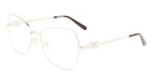 New Salvatore Ferragamo Sf 2221 717 Shiny Gold Eyeglasses 55/17/140 With Case. Price: $159.95.