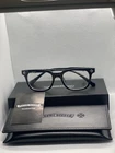 Chrome Square Eyeglass Frames Black Full Rim Plastic Metal Unisex 53MM Pre-owned. Price: $69.99.