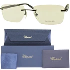 New!! Chopard VCHD62 0568 56-17-145 Black Wood Rectangle Rimless Optical Frame. Price: $349.99.